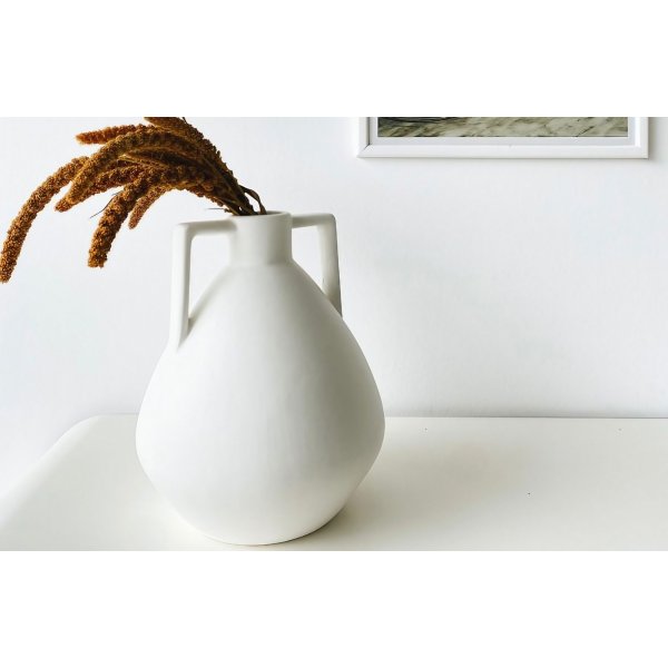 Furniervase - Weiß Furniervase - Weiß