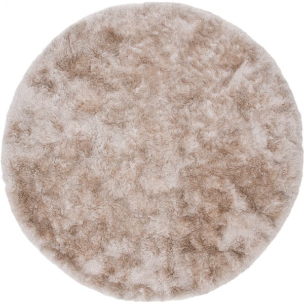 Knüpfteppich Elena - Champagnerfarbener Polyester Knüpfteppich Elena - Champagnerfarbener Polyester