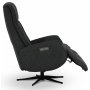 Comfort Luxus Reclinersessel (2 Motoren) integrierte Fusttze - Dunkelgrauer Stoff