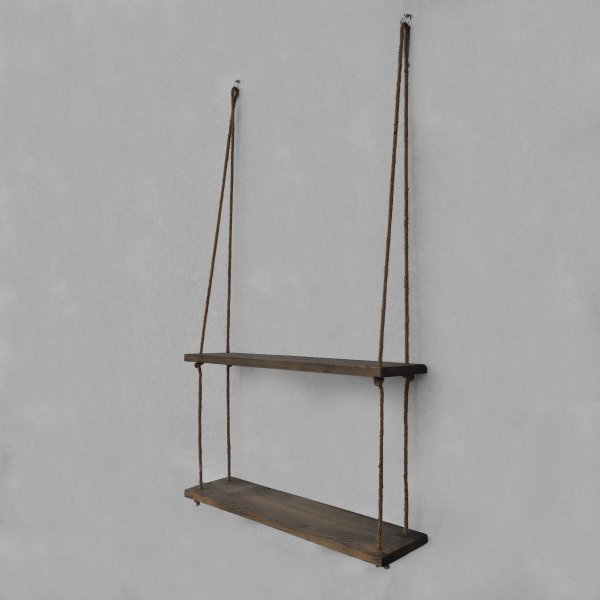 Abstraktes Wandregal 42 - Nussbaum