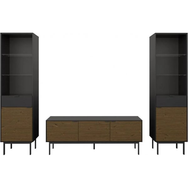 Vitrine Soma - Schwarz/Espresso