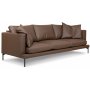 York 4-Sitzer-Sofa aus braunem Leder - Schokolade (recyceltes Leder)