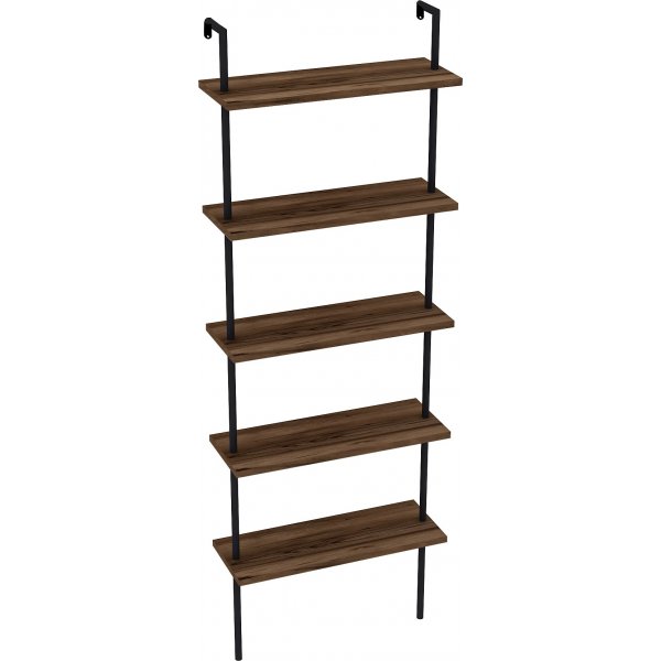 Teos Bücherregal - Heller Walnuss/Schwarz