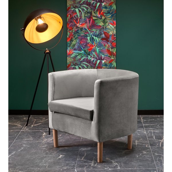 Sessel Seal - Grauer Samt Sessel Seal - Grauer Samt