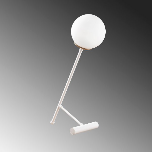 Golf-Tischlampe opal - Wei�