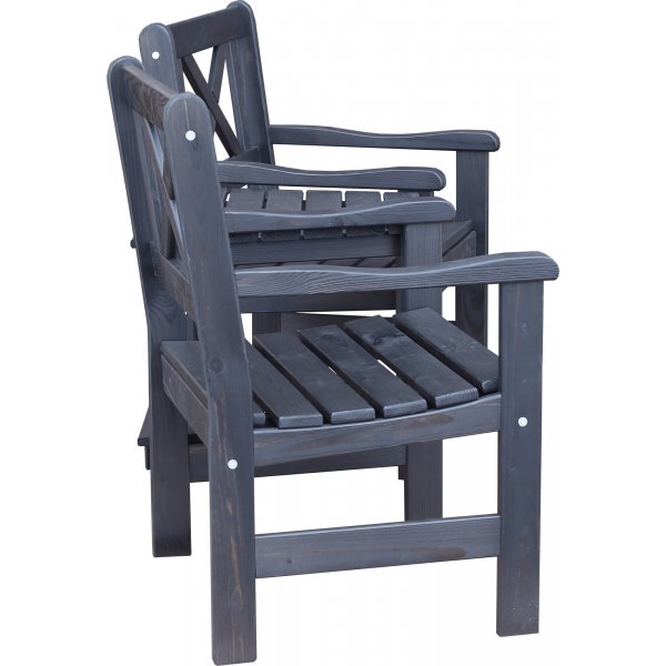 Europa Gartenmöbel - Loveseat - Schwarz Europa Gartenmöbel - Loveseat - Schwarz