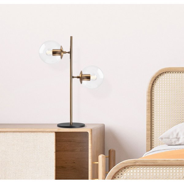 Facettierte Tischlampe klar - Vintage