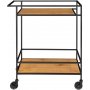Weier Servierwagen 68 x 40 cm - Schwarz/Eiche-Nachbildung