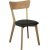 Amino-Stuhl aus gelter Eiche / schwarzem ko-Leder + Mbelpflegeset fr Textilien