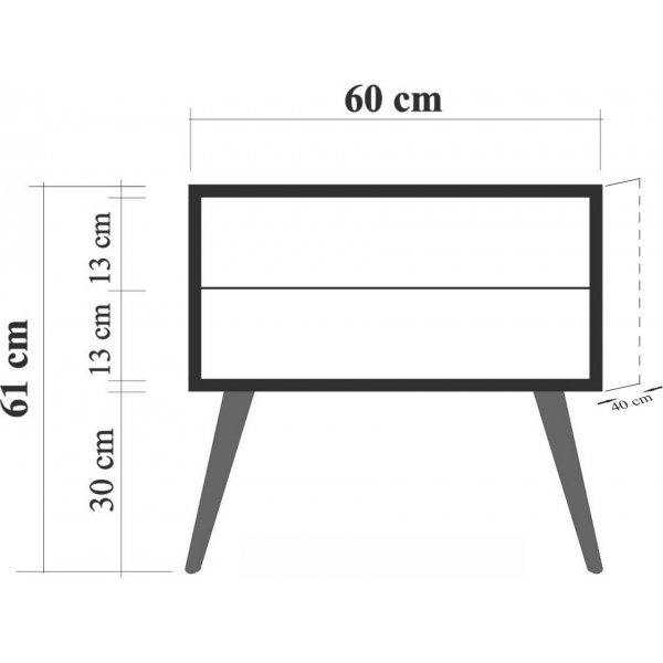 City Flow Nachttisch - Beige