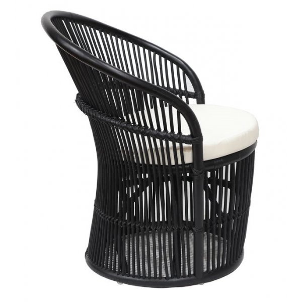 Narva Sessel aus Rattan - Schwarz + Textilreinigung fr Mbel