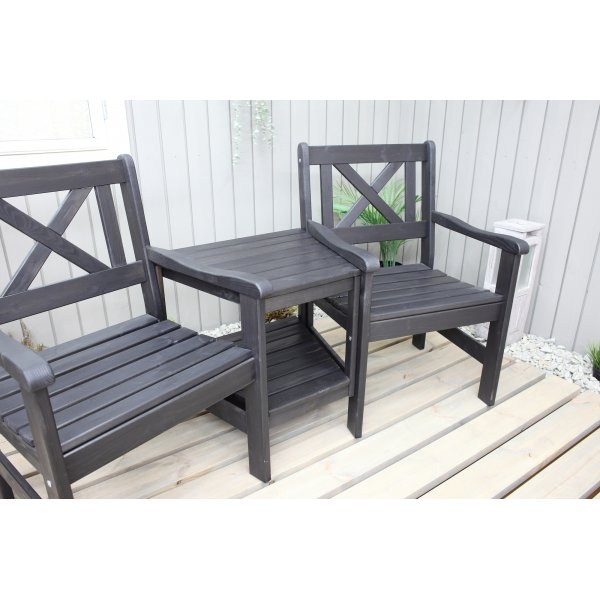 Europa Gartenmöbel - Loveseat - Schwarz Europa Gartenmöbel - Loveseat - Schwarz