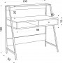 Quiztisch 100x50 cm - Eiche