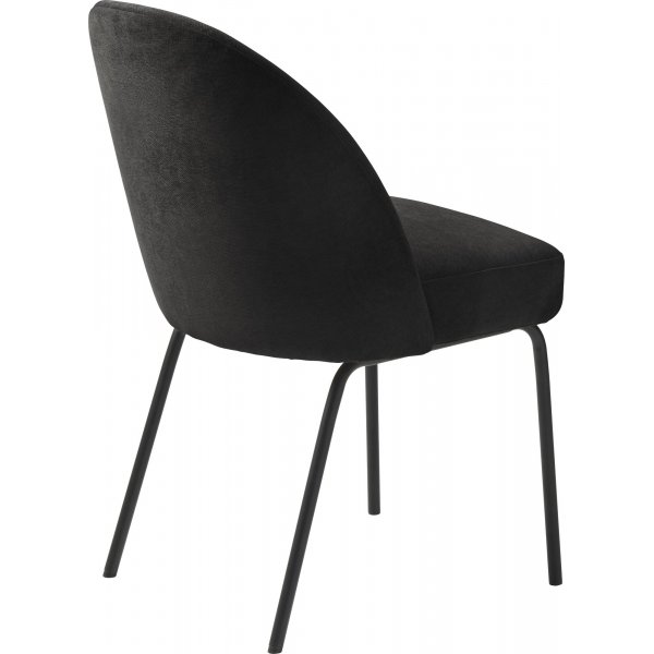 Zirkusstuhl aus anthrazitfarbenem Chenille