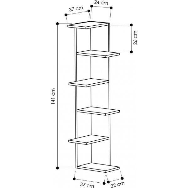 B�cherregal Saso - Wei�