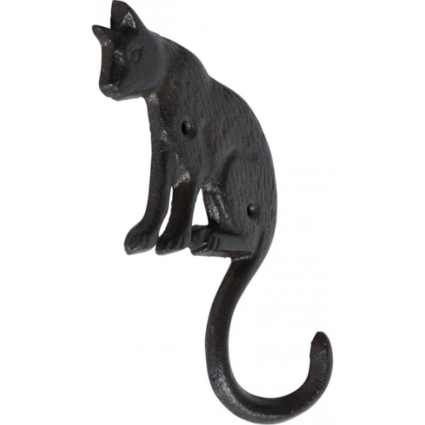 Katzen-Kleiderhaken - Schwarz