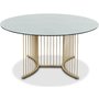 Tiffany Falcon Couchtisch 100 cm - Messing / Terrazzo-Glasplatte