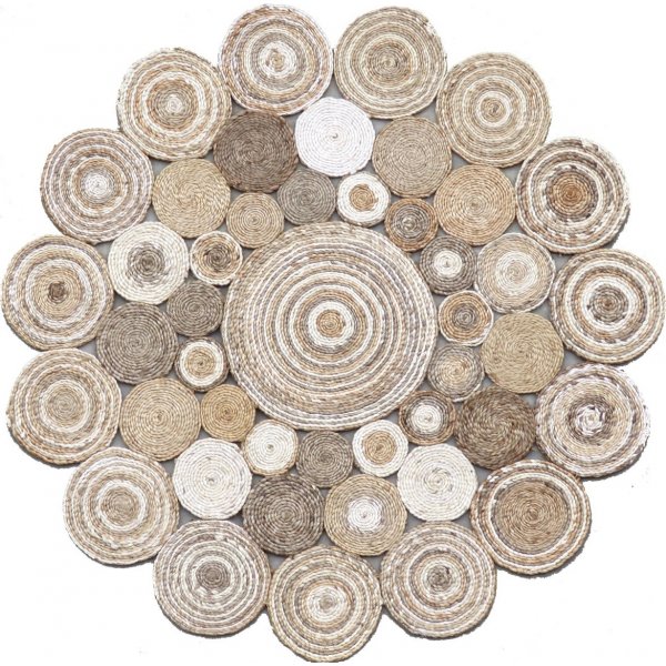 Runder Teppich - Beige
