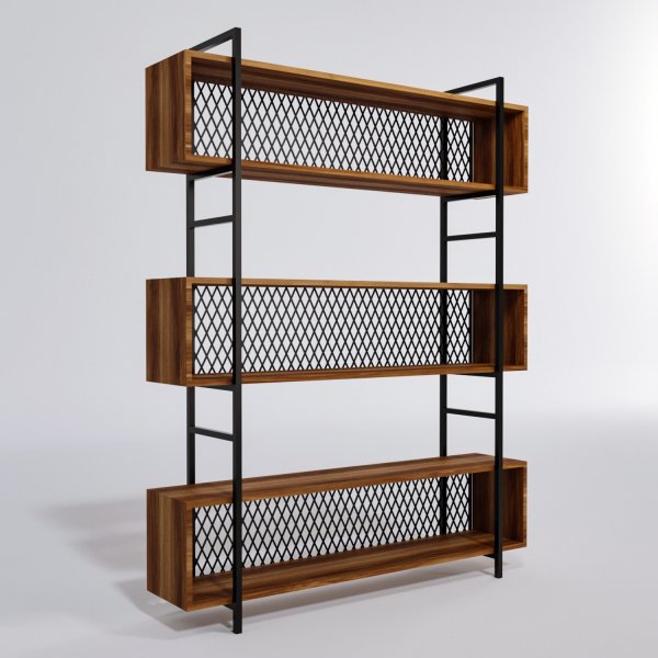 Araf Bcherregal 140 cm - Walnuss