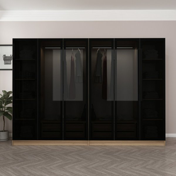 Cavolo Kleiderschrank 270x52x210 cm, Variante B - Braun