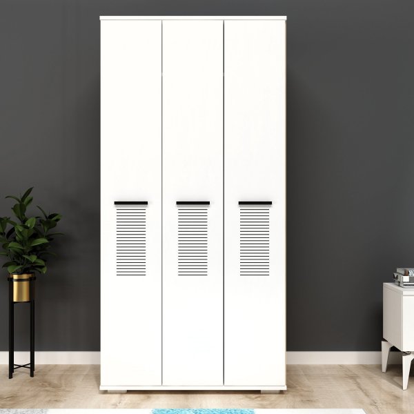 Asimo Kleiderschrank 90 x 45 x 183 cm - Wei