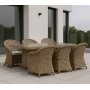 Gartengruppe: 6 Sthle und Tisch 200 x 100 cm Rattan - Hampton/Mercury