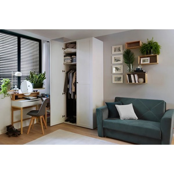 Pori Konsolentisch 85 x 40 cm - Weiß/Eiche Pori Konsolentisch 85 x 40 cm - Weiß/Eiche