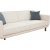 Berjer 3-Sitzer-Schlafsofa - Creme/Walnuss