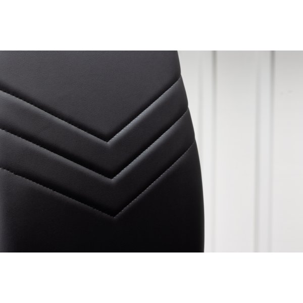 Lily Esszimmerstuhl - Schwarzes PU/Chrom