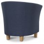 Clubsessel Club Grande - Dunkelblauer Stoff