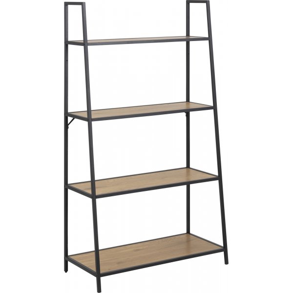 Seaford Leiterregal 77x138 cm - Eiche/schwarz
