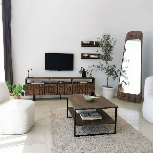 Neta Couchtisch 85 x 60 cm - Nussbaum