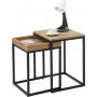 Greg Tisch 40/45 x 38/40 cm - Honigbraun/Schwarz