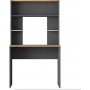 Hanna Schreibtisch 11, 90 x 45 cm - Walnuss/Anthrazit