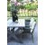 Oxford-Speisegruppe im Freien; grauer Tisch 220 cm inkl. 6 Lincoln Stapelsthle grn/beige