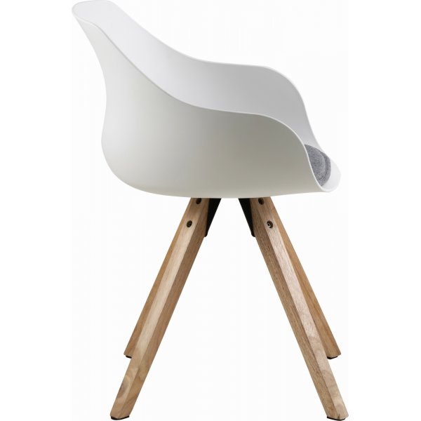 Tina Sessel - Grau/Eiche