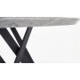 Runder Esstisch Orcan 140 cm - Grauer Marmor/Schwarz