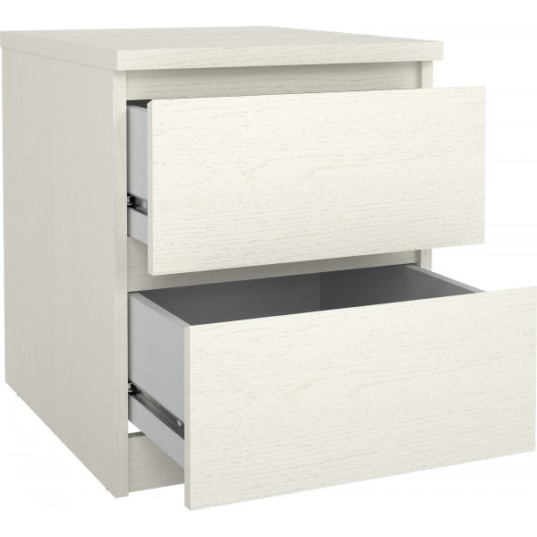 Naia Nachttisch 2 - Weiße Asche Naia Nachttisch 2 - Weiße Asche