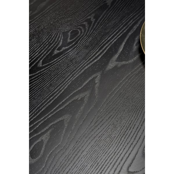 Liam Esstisch 120 cm - Schwarz/Gold