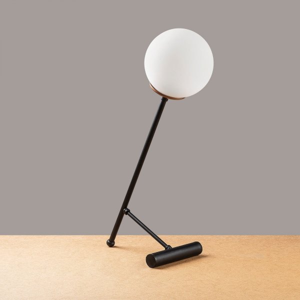 Golf-Tischlampe opal - Schwarz