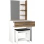 Schminktisch Olivia 72 x 45 cm - Wei/Walnuss