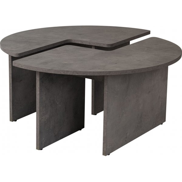 Moira Couchtisch Ø90 cm - Betongrau