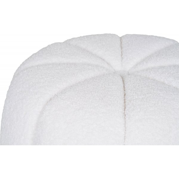 Paisley-Pouf - gebrochenes Wei