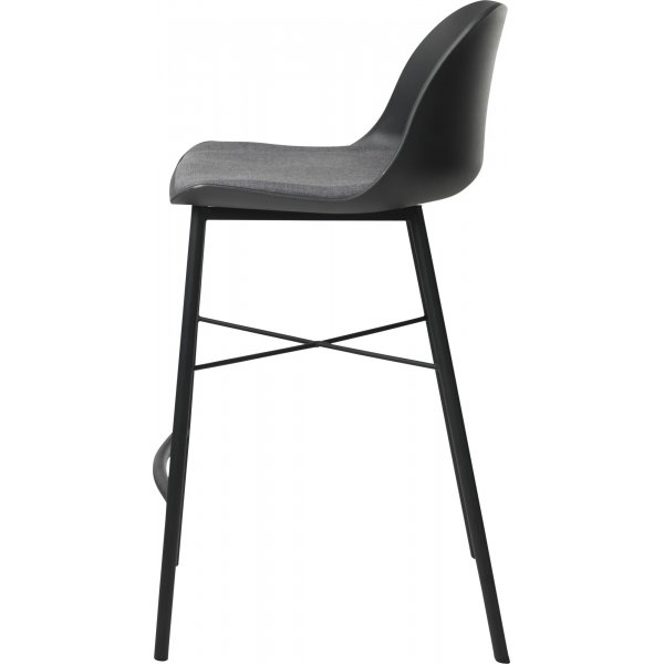 Drake schwarzer Barhocker mit Sitzkissen SH68 cm