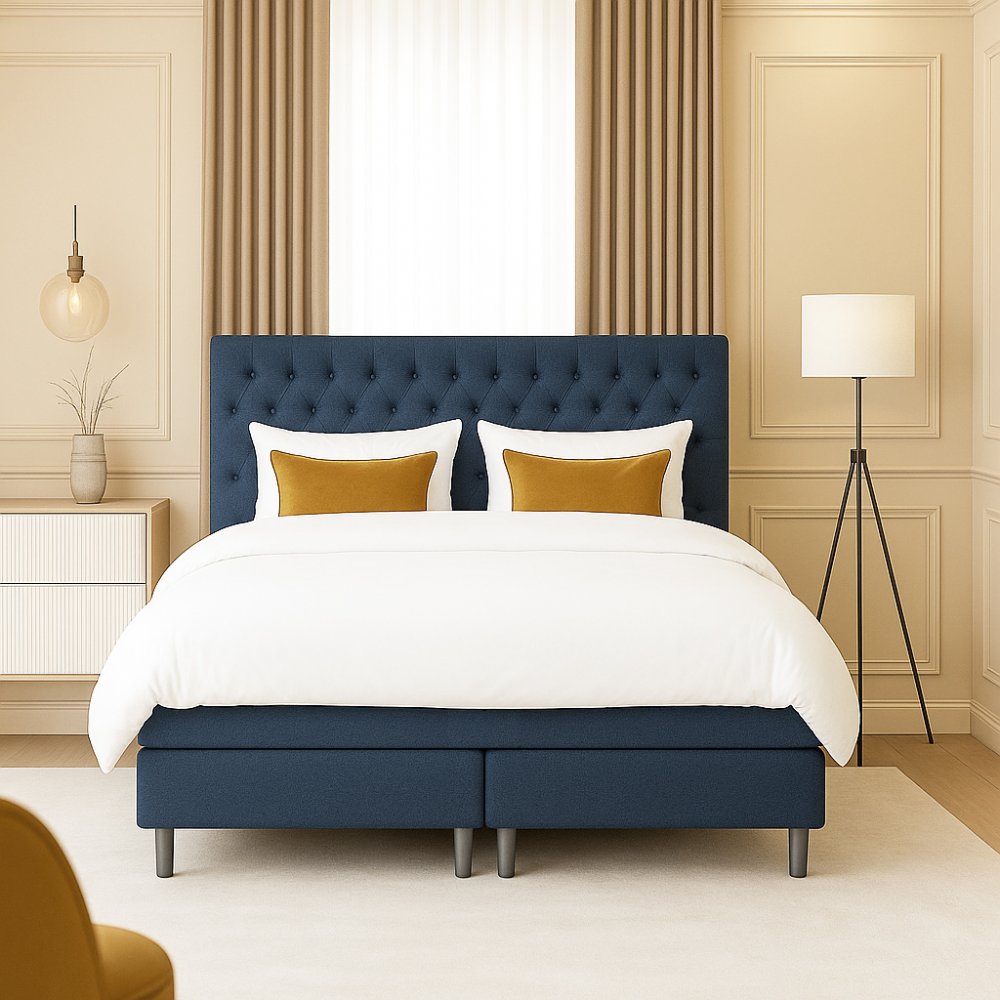 Kontinentalbett 160x200 cm - Ohne Kopfteil, Ohne Matratzenbezug - Boxspringbetten, Betten