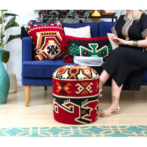 Bozok Hocker - Mehrfarbig