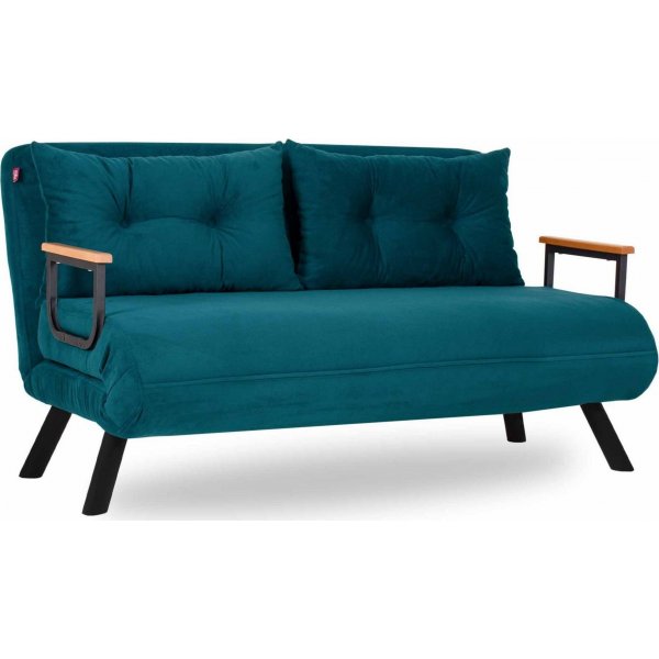 Sando 2-Sitzer Schlafsofa - Petroleumgrn