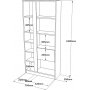 Luvio Bcherregal 21 - Eiche/Silber