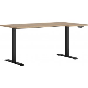 Raumverstellbarer Schreibtisch rechts 160 x 90 cm - Eiche