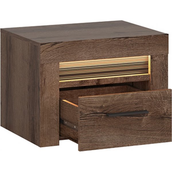 Baylar Nachttisch - Dunkle Eiche Baylar Nachttisch - Dunkle Eiche